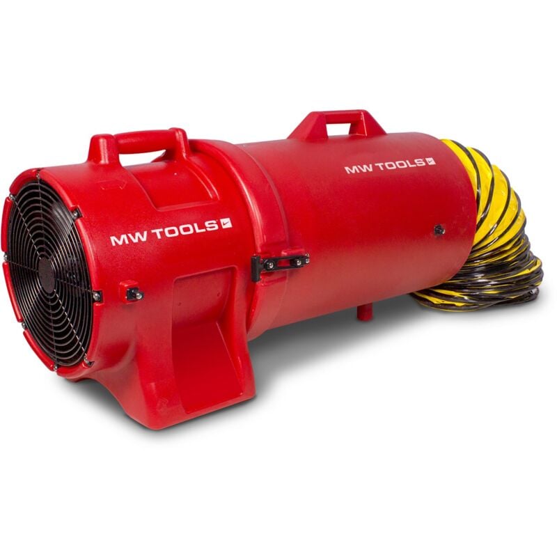 Mw Tools - Ventilateur extracteur mobile avec tuyau d'extraction 10 m et porte-tuyau 200 mm - 168 w MVH200PPSET