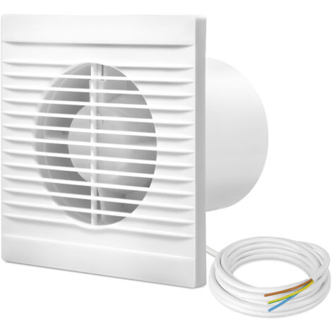 Ventilateur extracteur silencieux 120 m³/h, pour salle de bain et garage