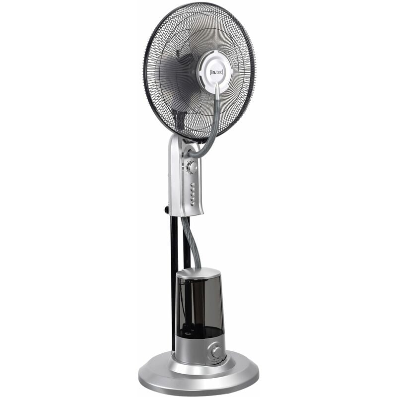 Helloshop26 - Ventilateur humidificateur sur pied 75 watts plastique argenté