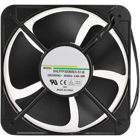 Ventilateur Industriel 200mm Double Roulement à Billes pour Refroidissement Châssis Alimentations 220-240V