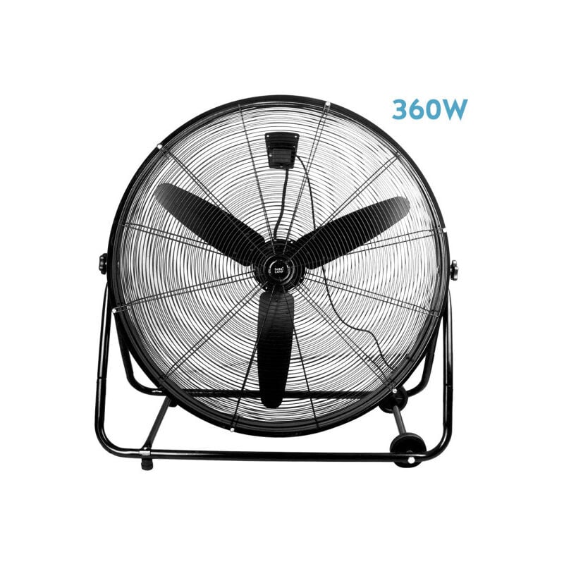 Ventilateur industriel vendaval 360w noir 87d 3 vitesses 92,5x95x42 cm réglable