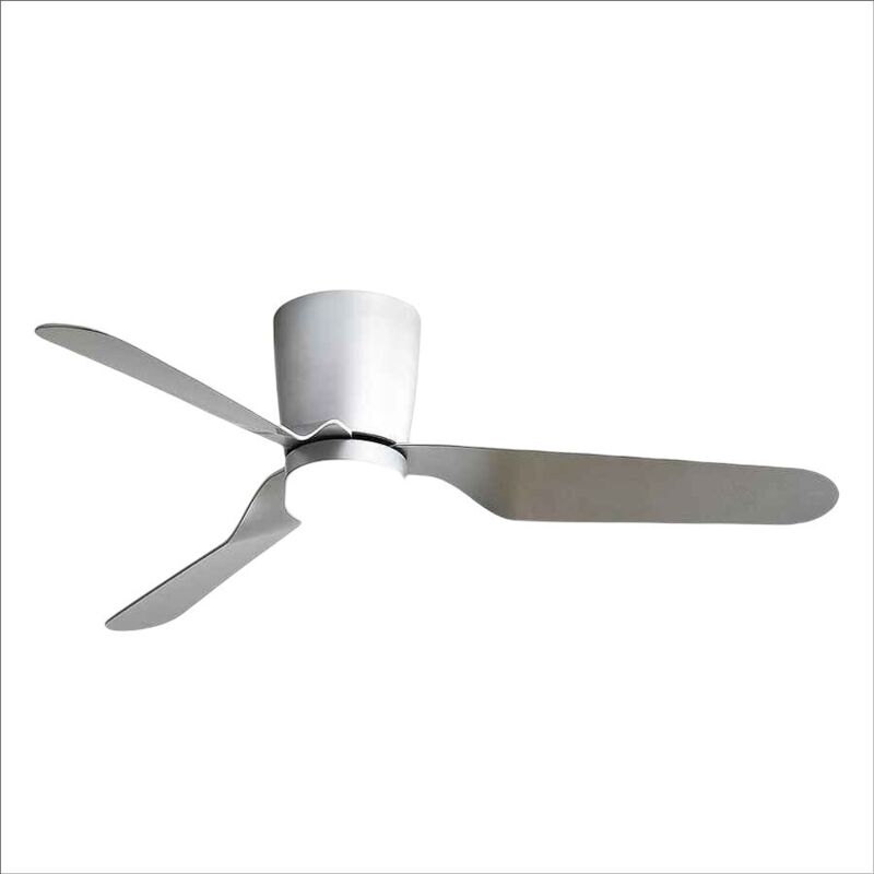 Fabrilamp - todolampara - Ventilateur de ventilateur de plafond avec lumière led moteur 18W dc modèle kochi couleur argent, 3 nuances de lumière avec