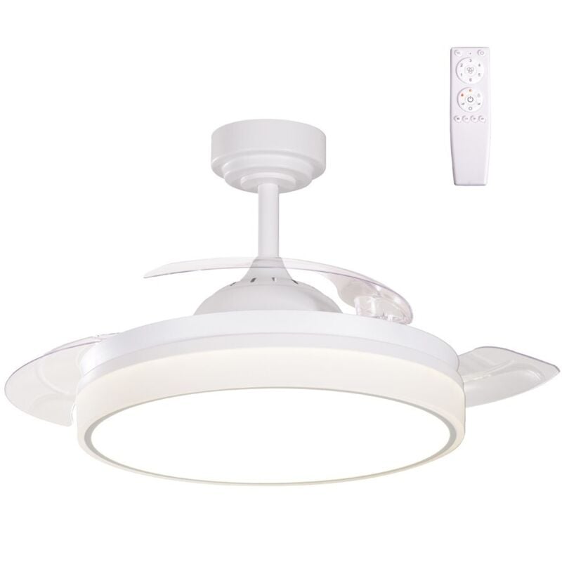 Cristalrecord - Ventilateur led à pales rétractables Vera 35 w