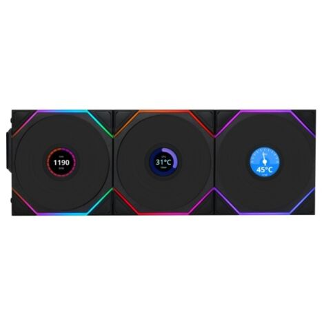 Ventilateur LIAN LI Uni Fan TL Wireless LCD Reverse 120mm noir