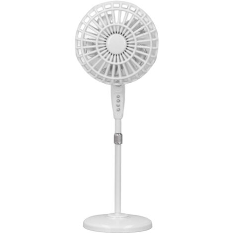 Ventilateur Miniature Électrique Métallique 1:12 pour Maison de Poupée, Accessoire Blanc pour Salon
