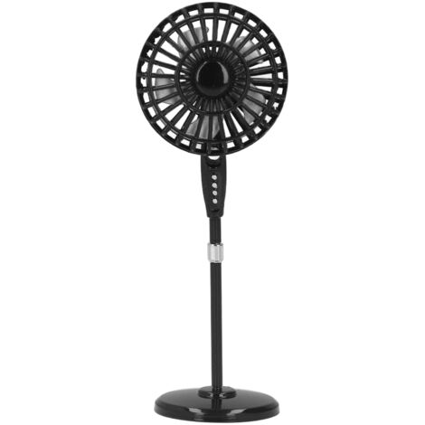 Ventilateur Miniature Électrique Métallique 1:12 pour Maison de Poupée, Accessoire Meuble Salon Noir