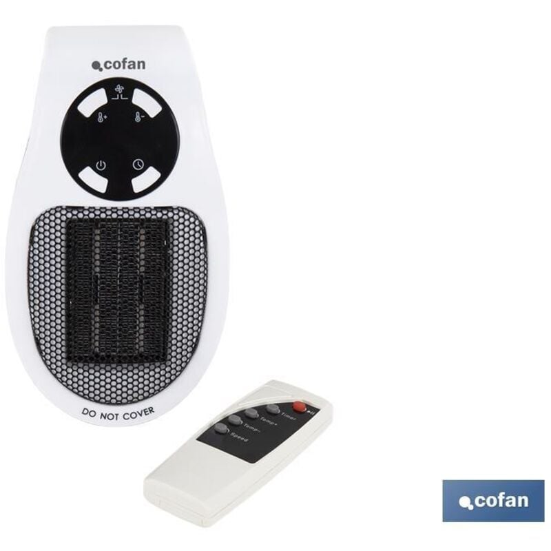 Prise chauffante en céramique avec télécommande 500W