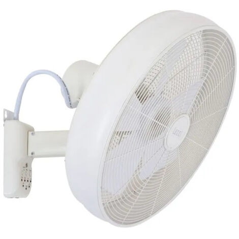 Ventilateur mural Breeze Wall Blanc – 3 vitesses – Débit d'air 3858 m³/h – Inclinaison 40°/70° – Télécommande incluse – Beacon