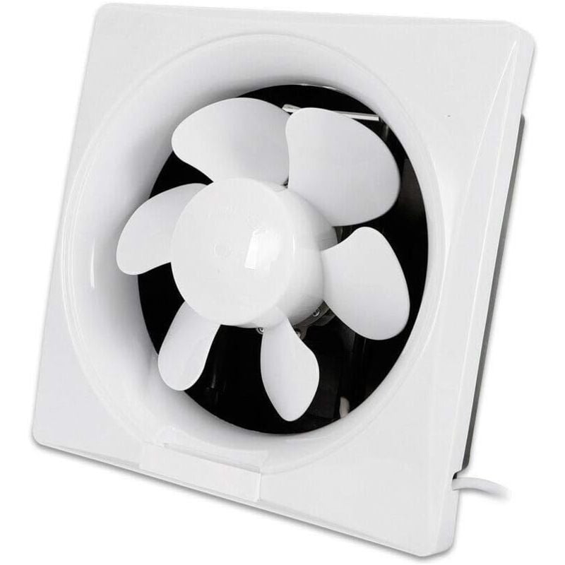 Gojoy - Ventilateur mural pour salle de bain - Silencieux - Diamètre : 200mm - Pour salle de bain, cuisine, cave