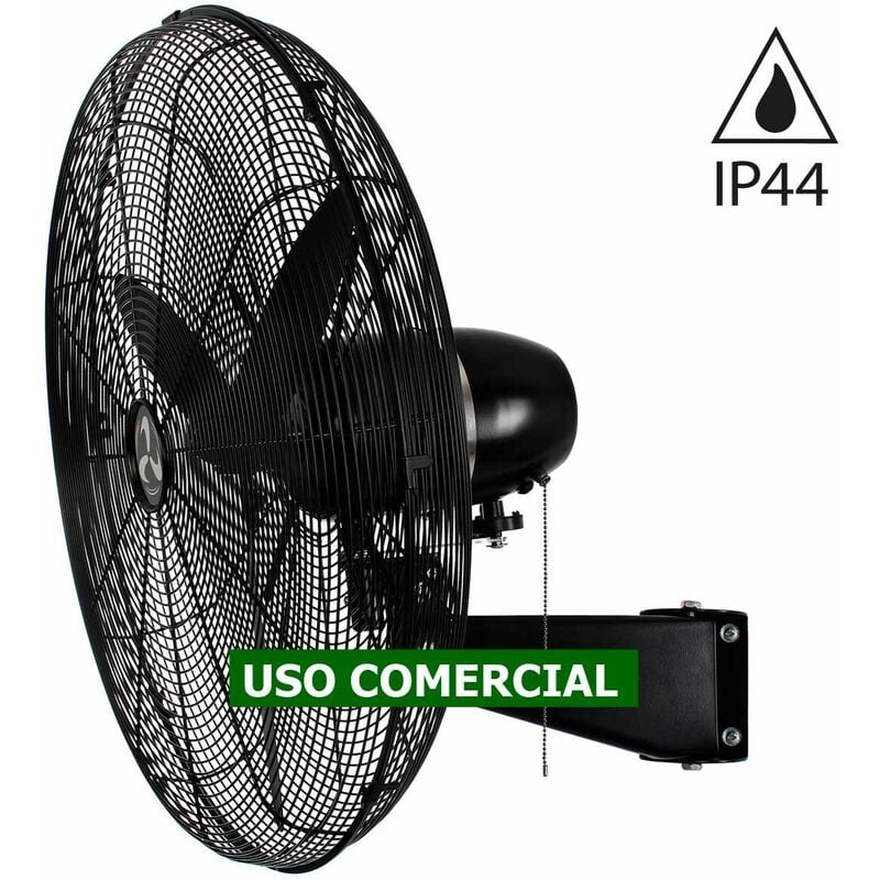 Casafan - Ventilateur sur pied WM3 Wall Eco sl 123W 3 vitesses D65cm Noir mat