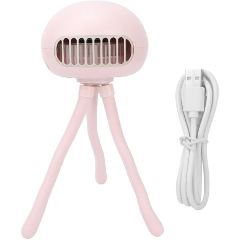Ventilateur Octopus Portable USB pour Poussette Bébé - Rose, Alimentation par Batterie