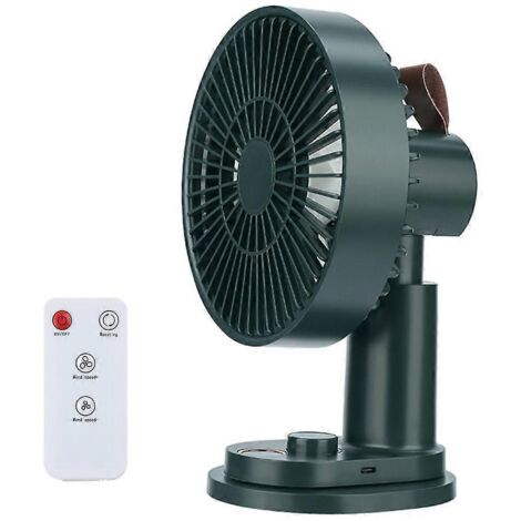 Ventilateur oscillant 6 pouces 4000 mAh à pince pour bureau, rechargeable par USB, silencieux et avec télécommande