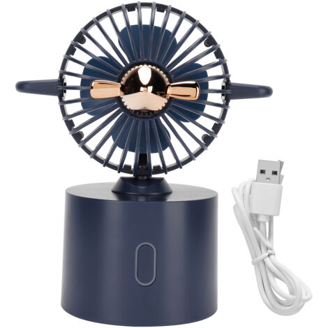 Ventilateur Oscillant USB Portable Mini pour Bureau et Maison - Bleu Été