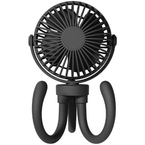 Ventilateur personnel en forme de pieuvre, ventilateur portable rechargeable, ventilateur pour poussette pour l'été chaud