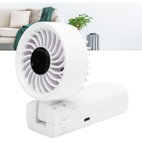 Ventilateur Personnel Rechargeable Portable - Ventilateur Personnel 5200mAh à 6 Vitesses avec Affichage Digital, Détachable et Convertible en Ventilateur de Cou pour Intérieur et Extérieur