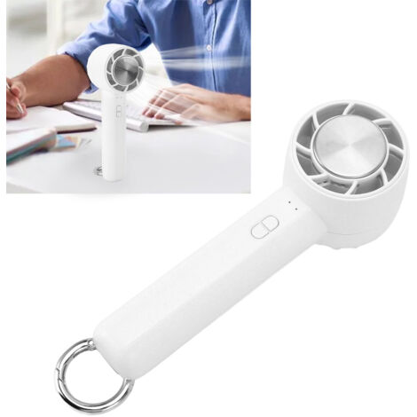 Ventilateur Personnel Turbo Mini - Technologie de Refroidissement Semi-conducteur - Portable avec Crochet - Blanc
