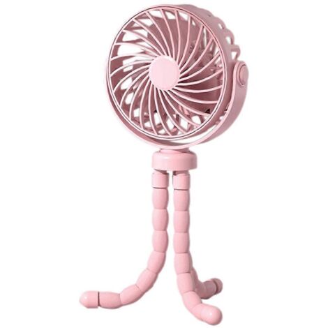 Ventilateur pieuvre, ventilateur de camping de bureau, rose--
