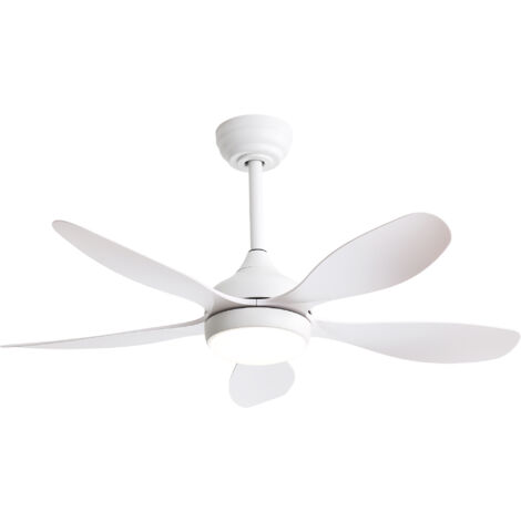 Ventilateur plafond 107 cm LED, moteur CC réversible, 6 vitesses, télécommande