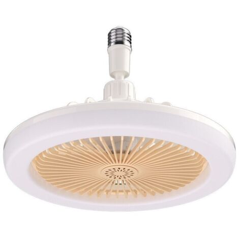 Ventilateur plafond avec lumière et télécommande, lumière ventilateur intelligente, ventilateur d'éclairage, lumière réglable en continu Ventilateur plafond à profil bas Lampe de ventilateur E27 LED