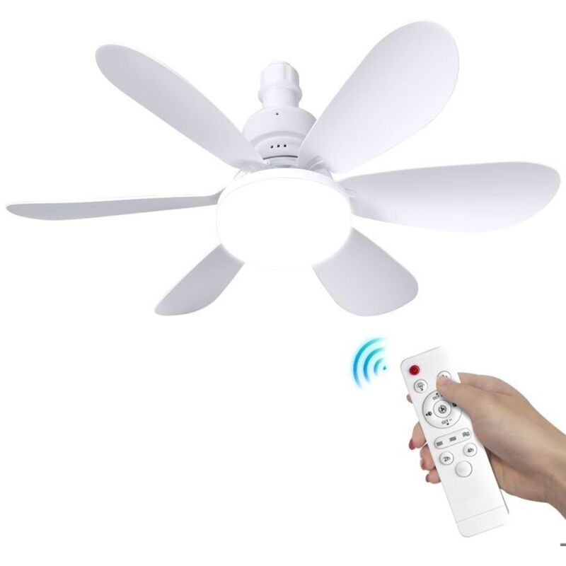Ventilateur Plafond Avec TéLéCommande Plafonnier Led, Ventilateur De Plafond Avec LumièRe Et TéLéCommande, 3 Vitesses, Pour Salon