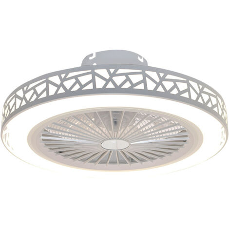Ventilateur plafond intelligent LED, télécommande silencieux chambre moderne