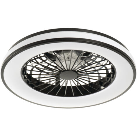 Ventilateur plafond LED CCT dimmable noir Kanlux 38033