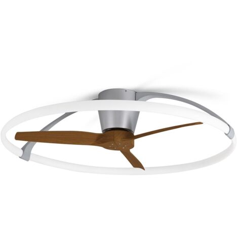 Ventilateur, Plafonnier led Ventilateur Nepal 75W Marron en Metal, MANTRA