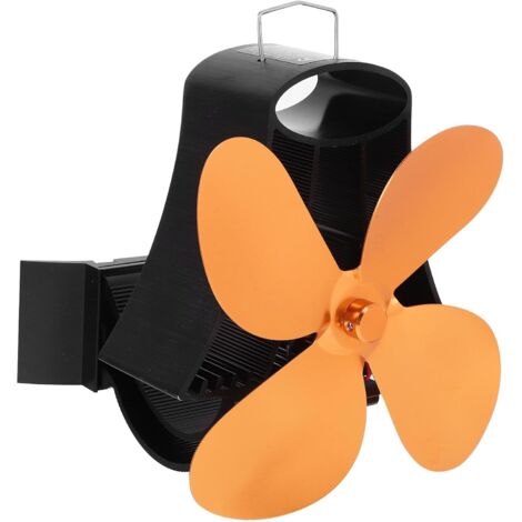 Ventilateur poêle 4 pales thermique, ventilateur cheminée écologique chauffage