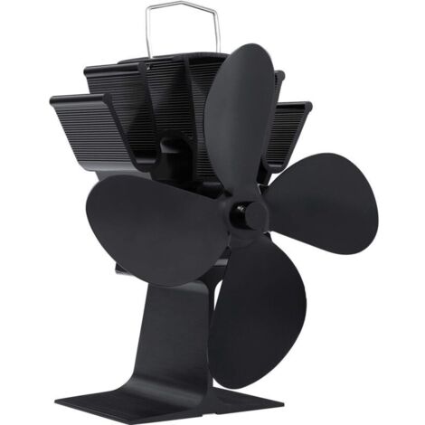 Ventilateur Poêle à 4 Pales, Alimenté par la Chaleur, Fonctionnement Silencieux, Écologique et Efficace, Pour Poêle à Bois/Cheminée