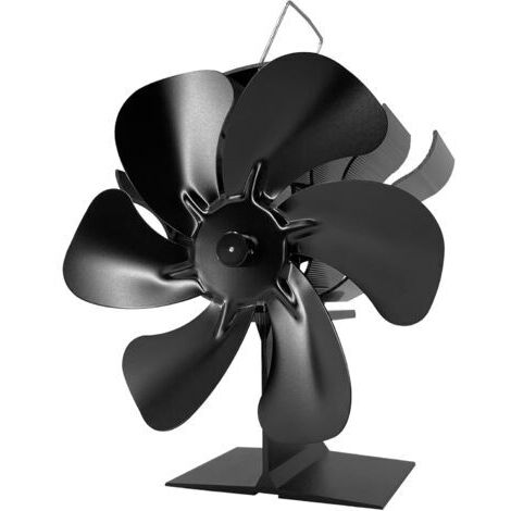 Ventilateur Poele à Bois 6 Pales avec , Ventilateur de Cheminée Alimenté Par la Chaleur pour Poêle à Bois/Cheminée/Gaz/Bûche (Mini)