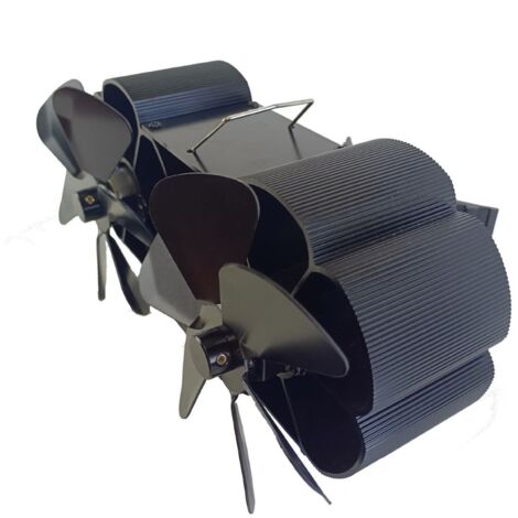 Ventilateur Poele à Bois 6 Pales Ventilateur -Accessoire de cheminée et poêle-entraînement thermique - Pour poêles à bois-cheminées et poêles à granulés de bois alimentés au gaz