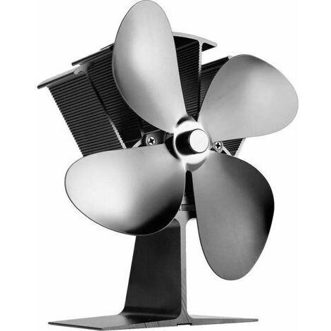 Ventilateur Poele Bois 40 ° C Démarrage Opération Silencieuse, 4 Lames Ventilateur de Poele est Alimenté par la Chaleur, Ecofan pour Poêle à Bois, Cheminée