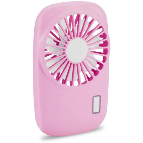 Ventilateur portable 2024, mini ventilateur puissant et compact, vitesse réglable, rechargeable par USB, rose