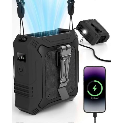 Ventilateur portable de hanche, ventilateur portable avec 5 vitesses