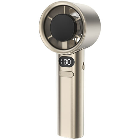 Ventilateur portable haute vitesse Turbofan rechargeable USB avec affichage numérique et 120 vitesses réglables en continu, idéal pour le camping, les voyages, la maison et le bureau.