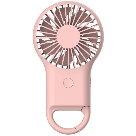 Ventilateur portable - Mini ventilateur - Ventilateur USB portable - Refroidissement - Avec mousqueton - Plastique - Couleur