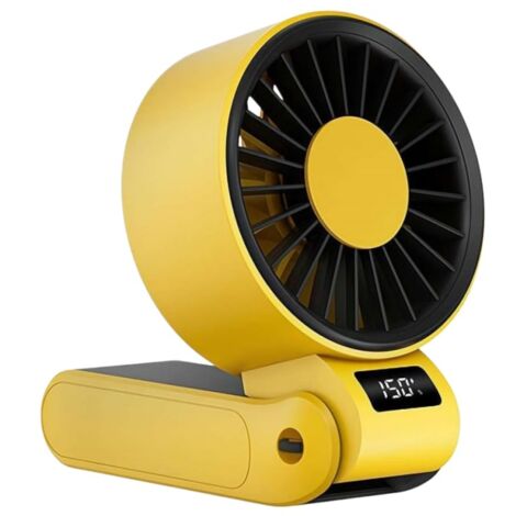 Ventilateur Portable Portable, Vitesse 150 Niveau de Vitesse de Vitesse de Niveau sans Vitesse Ventilateur de Poche Mecha avec Affichage numérique LED, Lames de qualité aérodynamique