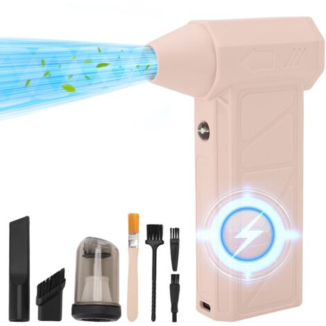 Ventilateur Portable Puissant pour Camping Barbecue Nettoyage Poudre Neige - Rose-KZQ