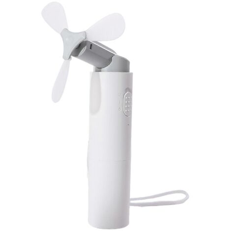 Ventilateur portable rechargeable par batterie USB 3000 mAh, blanc