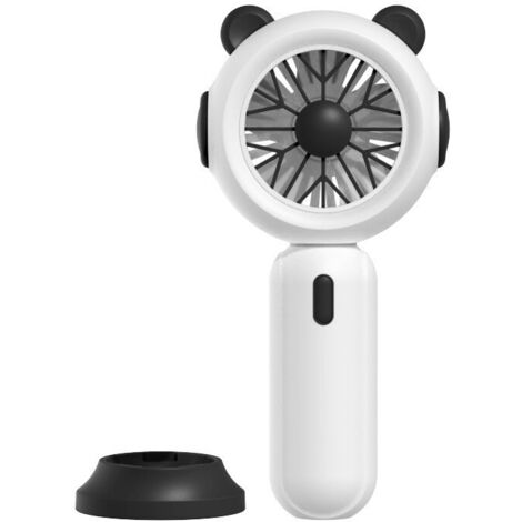 Ventilateur portable rechargeable par USB - Petit ventilateur alimenté par piles AA avec 3 vitesses, idéal pour les voyages et le bureau.