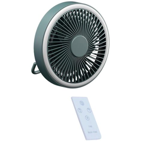 Ventilateur portable rechargeable USB 7 pouces avec télécommande, 3 vitesses, batterie 2000 mAh
