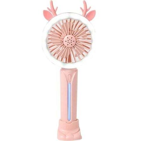 Ventilateur portable rechargeable USB - Pratique - Adapté aux étudiants et aux bureaux - Petit ventilateur portable, Rose