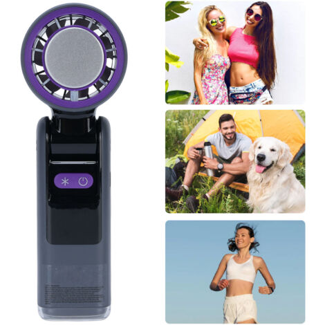 Ventilateur Portable Résistant à la Chaleur avec Refroidissement par Glace, Haute Vitesse, Turbine sans Balai, Grand Débit d'Air, USB - KZQ