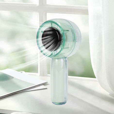 Ventilateur Portable Turbo 5 Vitesses (PC) Rechargeable Bleu avec Affichage Digital pour Camping