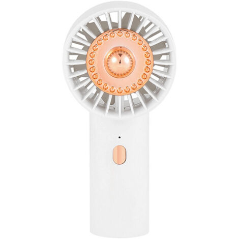 Ventilateur Portable Ultra Léger, Mini Ventilateur à Main 3 Vitesses Vent Fort Silencieux, Ventilateur Poche USB Rechargeable Charge Rapide, Petit Ventilateur pour Voyage Bureau Maison, Blanc