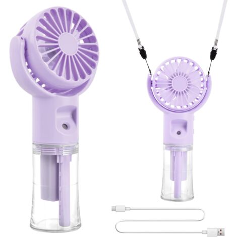 Ventilateur De Poche Portable Avec Glacière Intégrée, Batterie 5000mAh Ecran Led Turbo Haute Vitesse Coque Transparente Ideal Pour Voyages Ete Concerts Et Exterieur 87621276