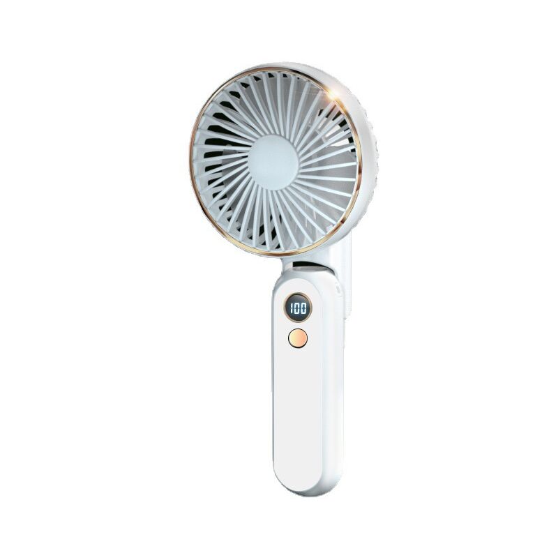 Ventilateur portable, Ventilateur de voyage rechargeable USB, Mini ventilateurs de bureau personnels pliables à 5 vitesses, Ventilateur d'affichage