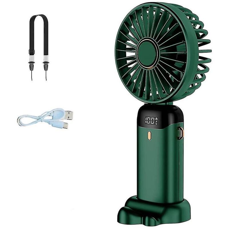 Ventilateur portatif, mini ventilateur personnel portable rechargeable par usb, petit ventilateur de poche avec sangle et base 5 s