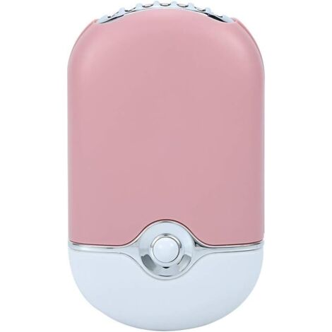 Ventilateur portatif personnel mini,ventilateur électrique de climatisation,ventilateur de réfrigération portatif USB Rechargeale pour le séchage rapide de vernis à ongles d'extension de cil (Rose)-Fe
