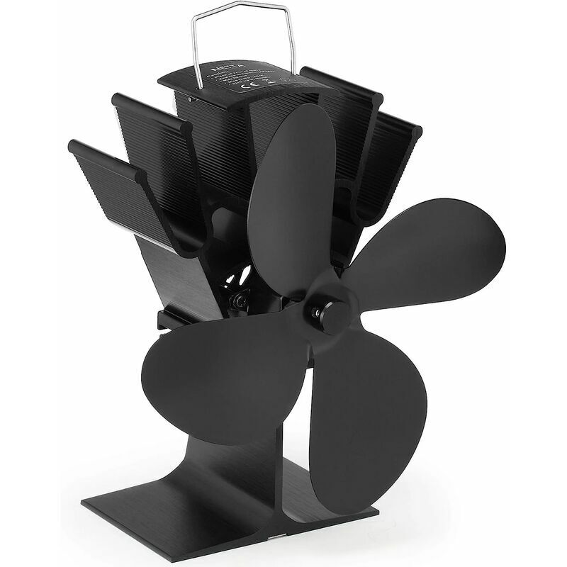 Ventilateur pour foyer de poêles à bois, fonctionnement sans électricité, 4 Flügel